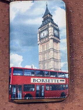 Borsette Moda Italia London Big Ben Zip Around Wallet NWT
